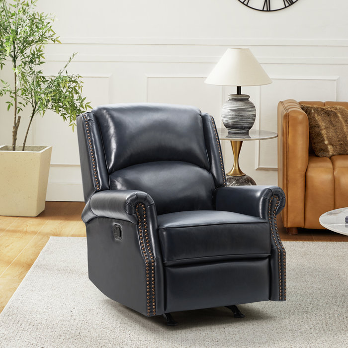 Red Barrel Studio® Westhought 32.67'' Wide Genuine Leather Manual